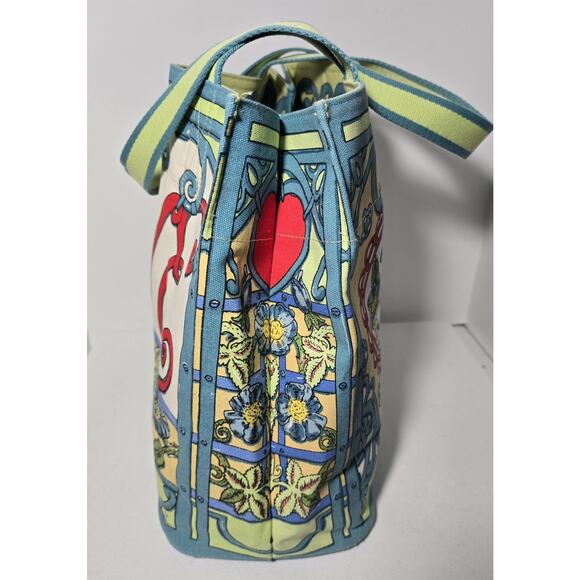 Brighton A Winter’s Love Tote Canvas Hand Sketched T Clancy Large NWOT - Picture 4 of 12